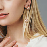 Glamorous Asymmetrical Pavé Earrings